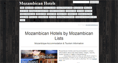 Desktop Screenshot of mozambicanhotels.com