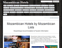 Tablet Screenshot of mozambicanhotels.com